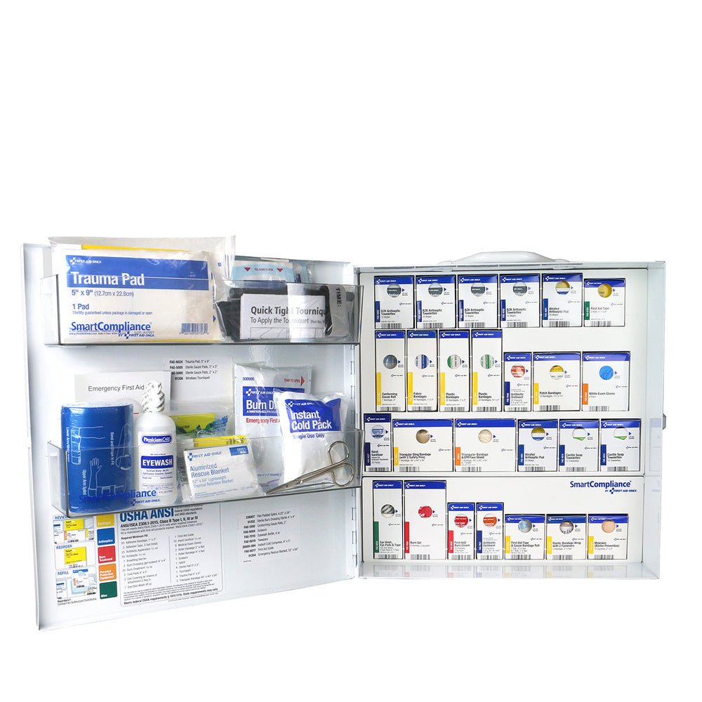 SmartCompliance Large ANSI 2021 B Metal First Aid Cabinet without Medications for General Business