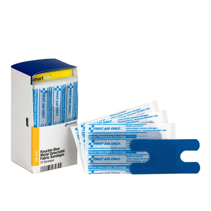 SmartCompliance Refill Knuckle Blue Metal Detectable Bandages, 20 Per Box