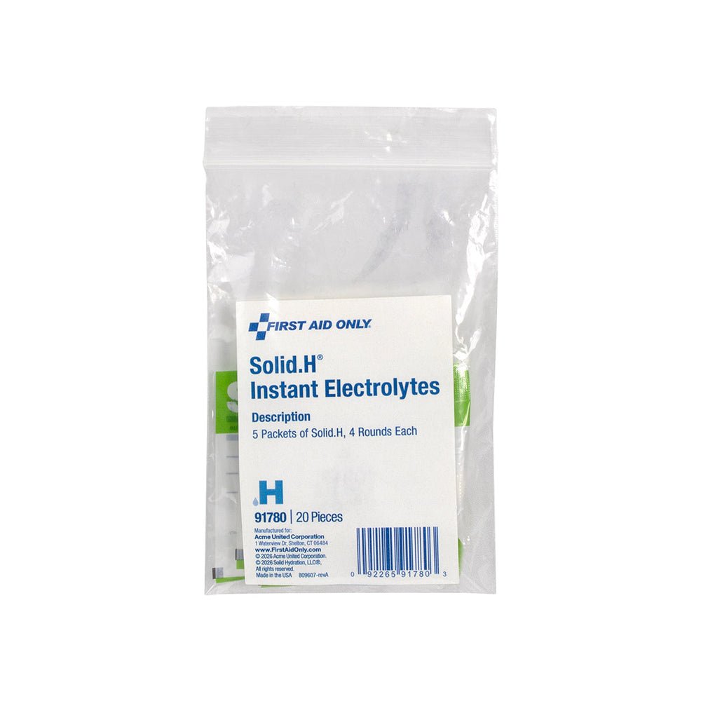 First Aid Only SOLID.H Instant Electrolytes, 20 Count
