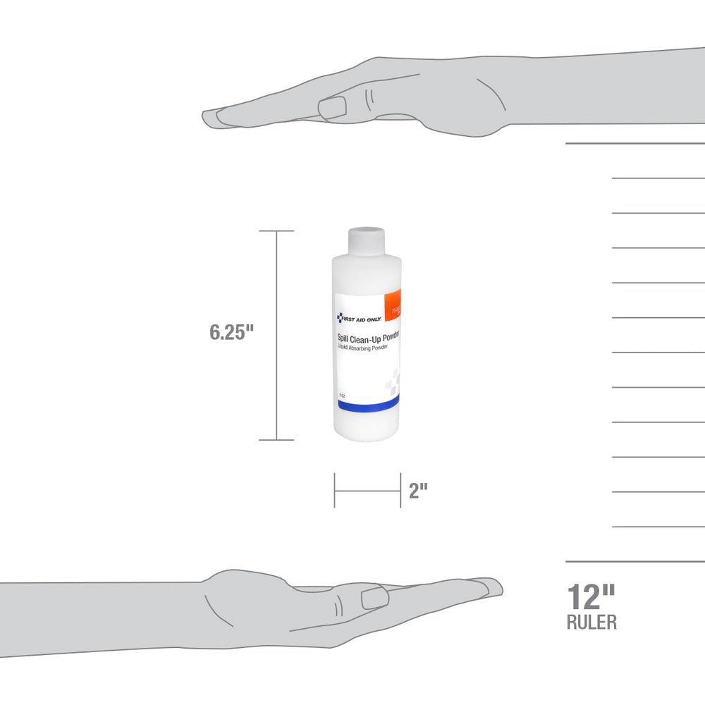 First Aid Only Spill Clean-Up Powder, 8 oz. Pour Bottle