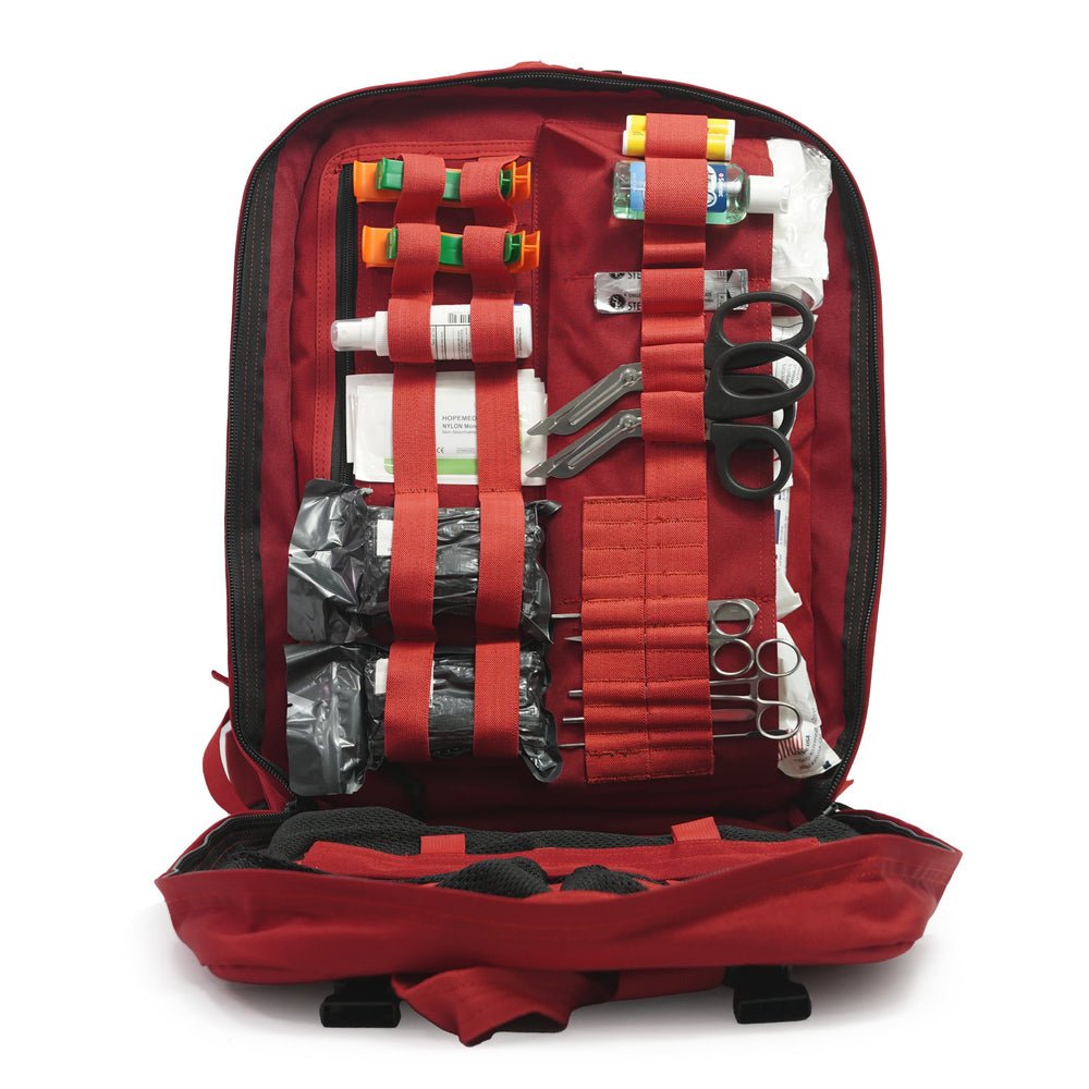 Elite First Aid Stomp Medical Backpack - Red