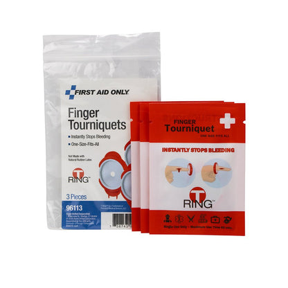 First Aid Only T Ring Finger Tourniquets, 3 Pack