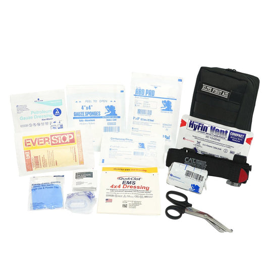 Elite First Aid Tactical IFAK PRO Kit with Bleeding Control - Black