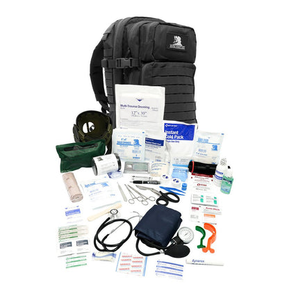 Elite First Aid Tactical Trauma Advanced Backpack with Bleeding Control - Black