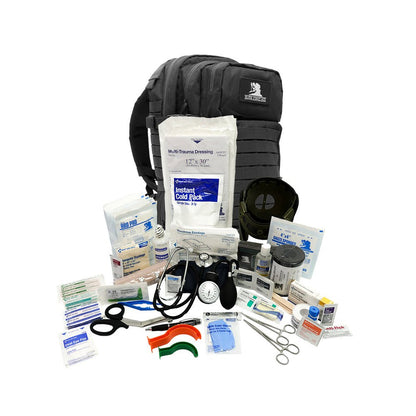 Elite First Aid Tactical Trauma First Aid Backpack - Black