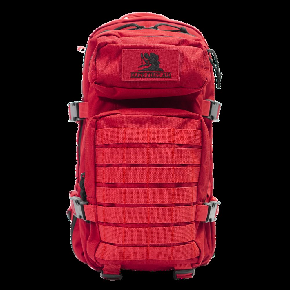 Elite First Aid Tactical Trauma First Aid Backpack - Red
