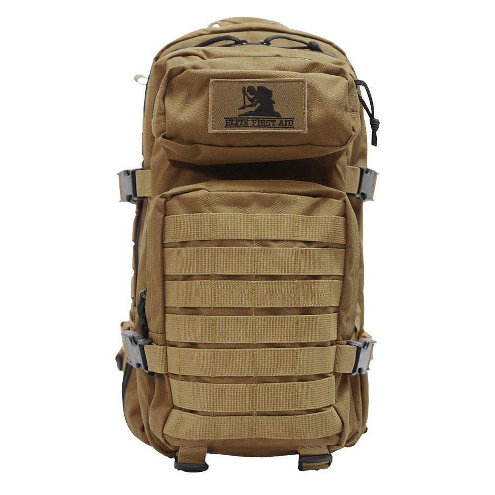 Elite First Aid Tactical Trauma First Aid Backpack - Tan