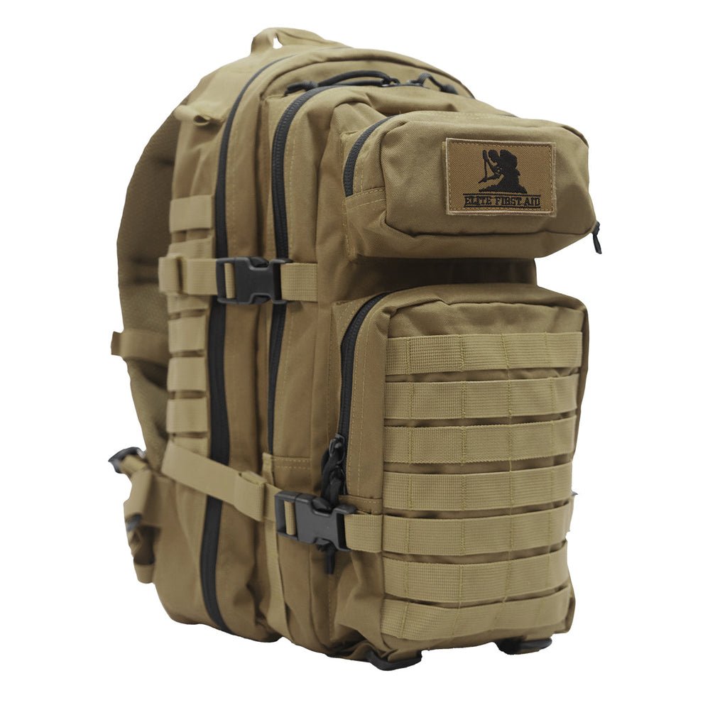 Elite First Aid Tactical Trauma First Aid Backpack - Tan