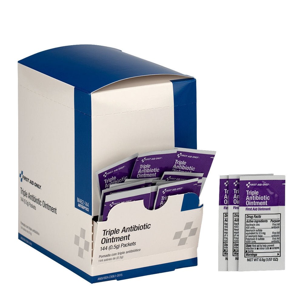 First Aid Only Triple Antibiotic Ointment, 144 per Box