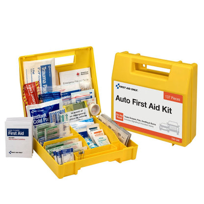 First Aid Only Vehicle First Aid Kit, 138 Piece, Plastic Case