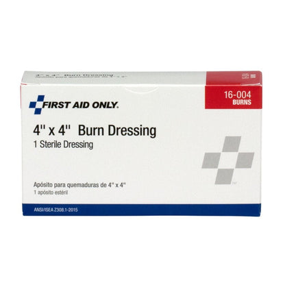 First Aid Only 4"x4" Burn Dressing, 1 Per Box