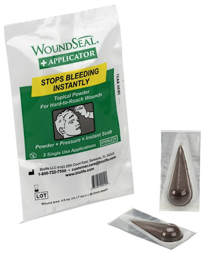 First Aid Only Wound Seal Blood Clot Powder, Applicator Packs, 2 Each
