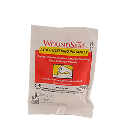 First Aid Only Wound Seal Blood Clot Powder, Pour Packs, Box of 2