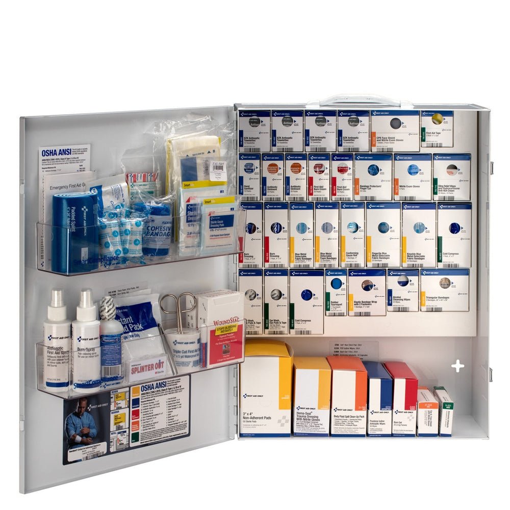 First Aid Only 150 Person XL Metal SmartCompliance Food Service First Aid Cabinet without Medications