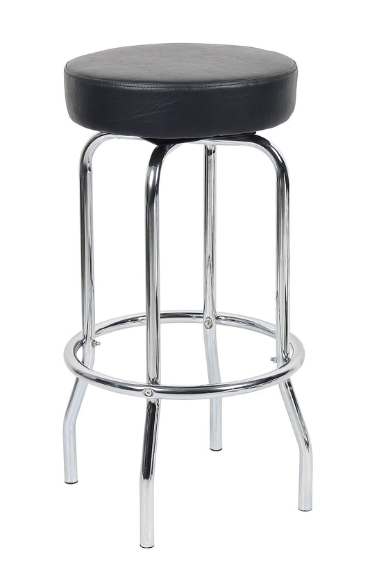 Boss 29" Chrome/Black Stool - B229-BK