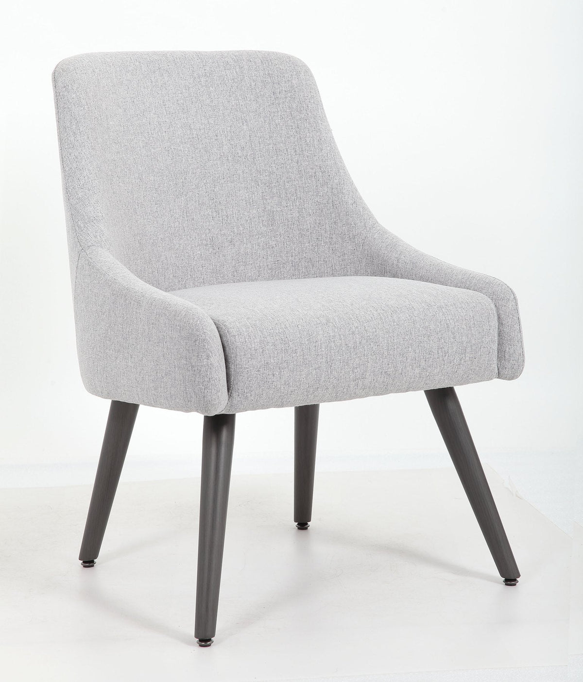 Boss Boyle Guest Chair - Foam Seat Material - 5-star Base - Wood, Gray, Black - Poly Linen, Metal - 1 Each
