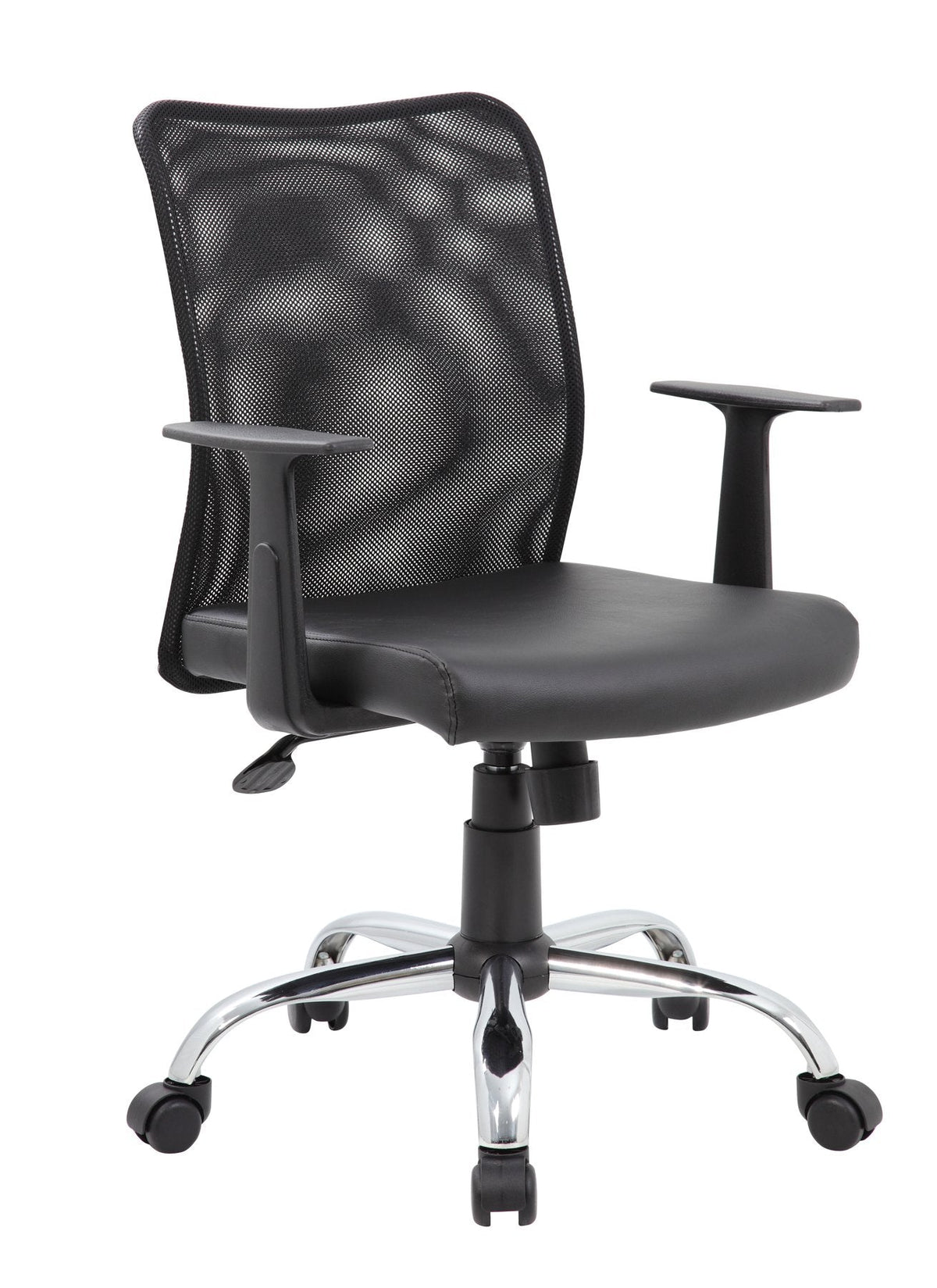 Boss Budget Mesh Task Chair - Mesh Back Material - Black - Armrest - 1 Each