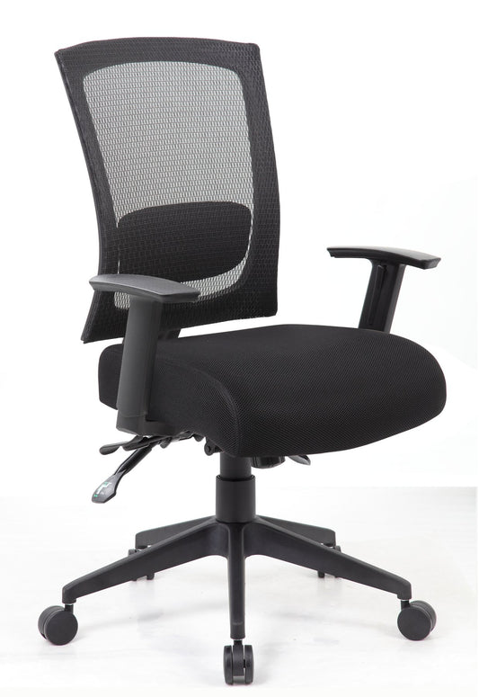Boss Contract Mesh Back Task Chair w/ Seat Slider - B6716-SS-BK