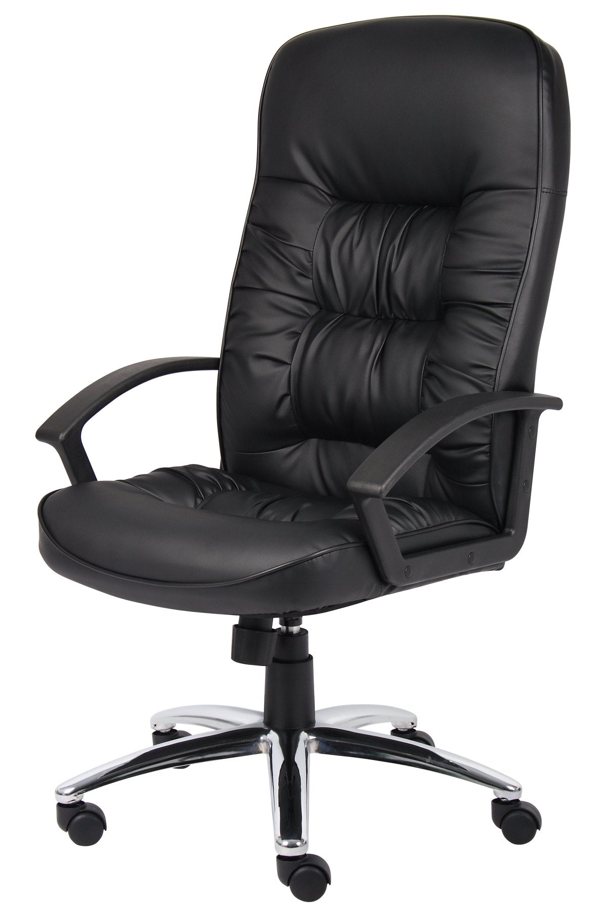 Boss High Back LeatherPlus Chair W/ Chrome Base - B7301C