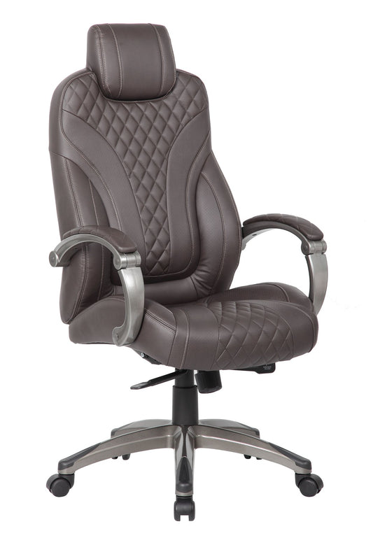 Boss Executive Hinged Arm Chair - Brown - B8871P-BB