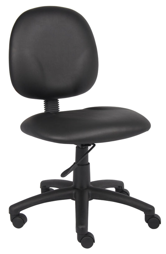 Boss Diamond Task Chair In Black Antimicrobial Vinyl - B9090-CS