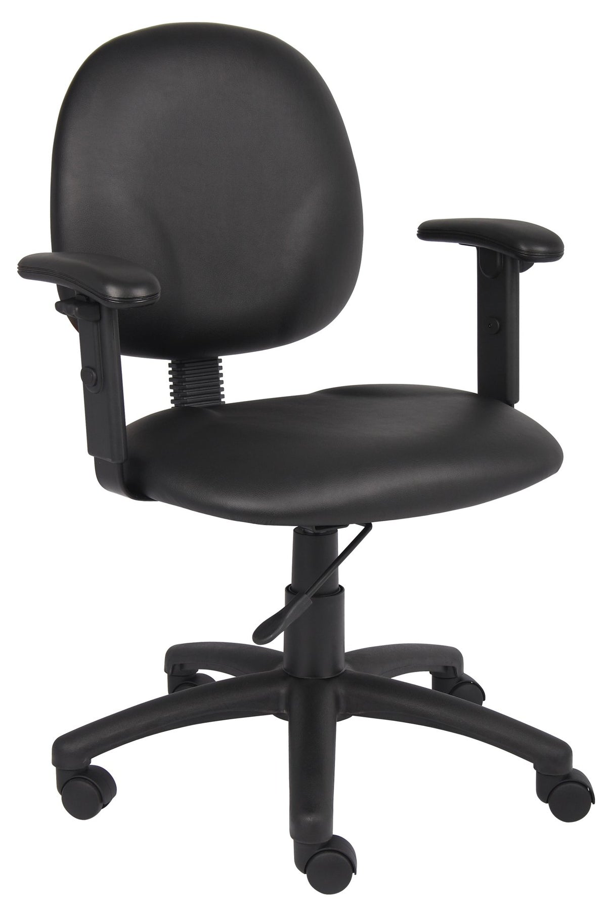 Boss Diamond Task Chair In Black Antimicrobial Vinyl W/ Adjustable Arms - B9091-CS