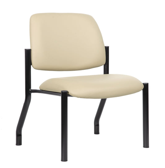 Boss Mid-back Guest Chair - Mid Back - Beige - Vinyl - 1 Each
