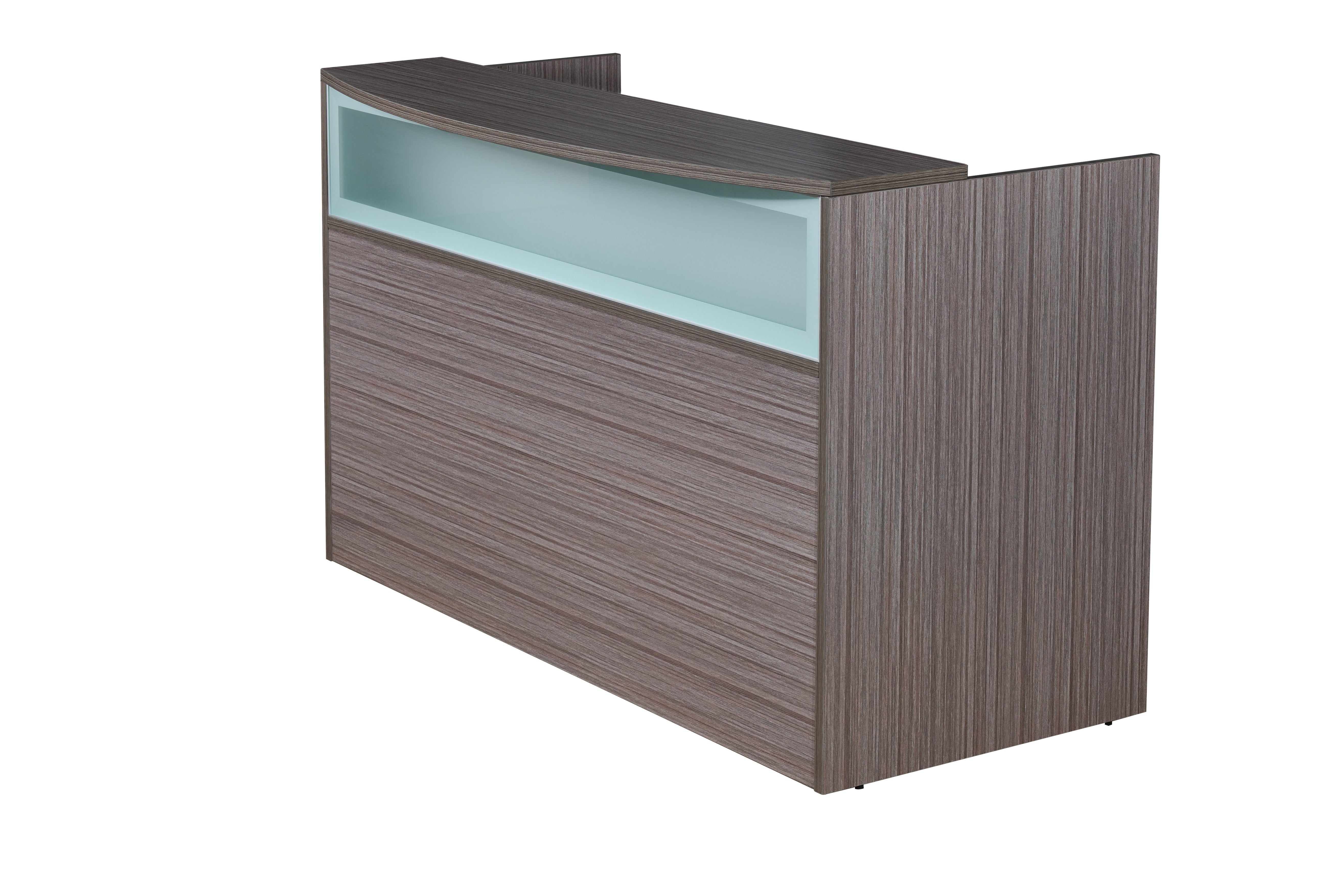 Boss Reception Desk, Frosted Glass