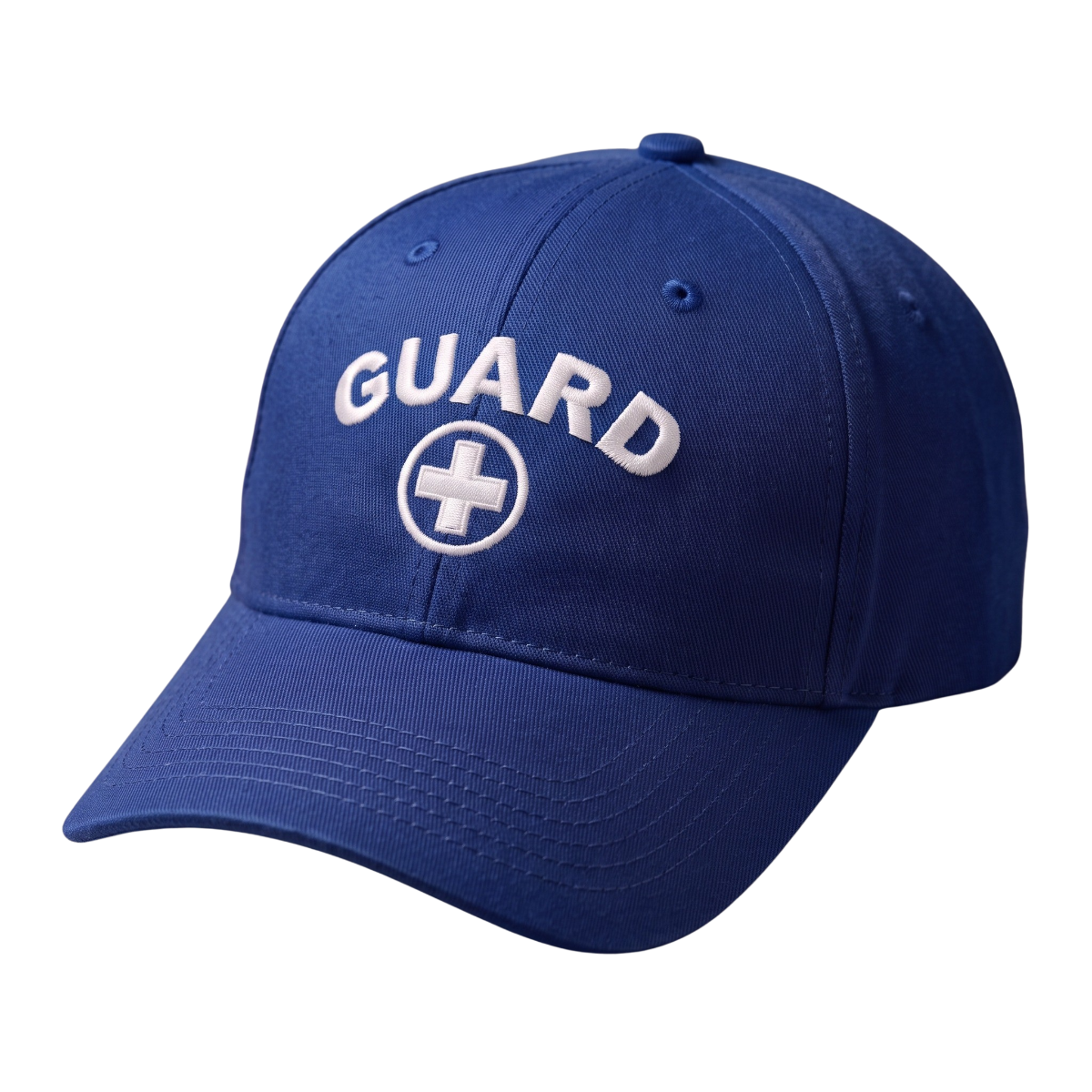 Kemp USA Lifeguard Cap, Low Profile with White Embroidered Logo, Royal Blue