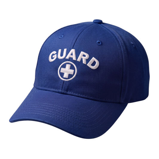 Kemp USA Lifeguard Cap, Low Profile with White Embroidered Logo, Royal Blue
